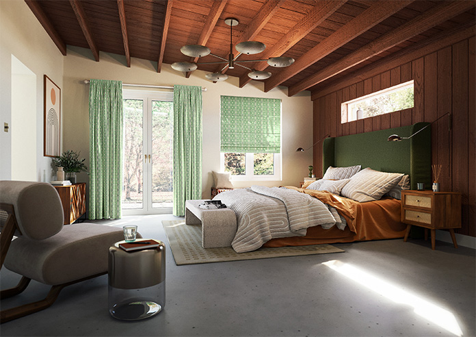 Opulent Scallop, Spearmint - Twist&Fit Roman Blind - Image 6